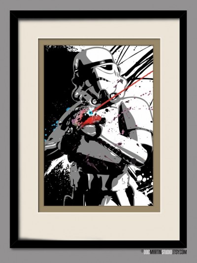 Star Wars STORMTROOPER Pop Art style fan art illustration by Doc Martin