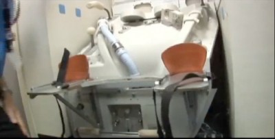 A Space Shuttle Toilet: This unit is used for urination