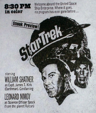 Vintage ad for the first season of Star Trek