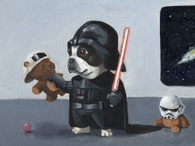 Ultimate Boston Terrier Star Wars Dog Art Set