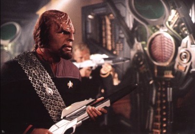 Worf with a Star Trek Phaser Rifle