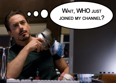Tony Stark is unhappy with the direction his IRC channel is taking.