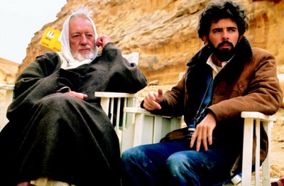Sir Alec Guinness and George Lucas