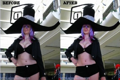 Cosplay Ladies Before And After Photoshop