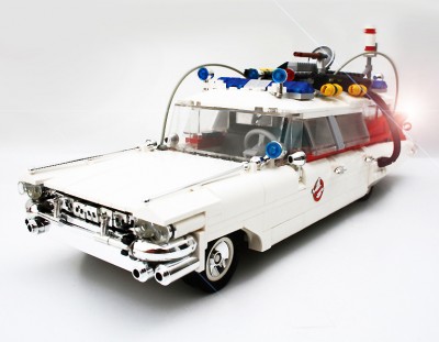 Ghostbusters Ecto-1 made out of LEGO