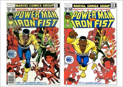 Original cover by Dave Cockrum; Marvel 1978. Maurice Fontenot copy on right.