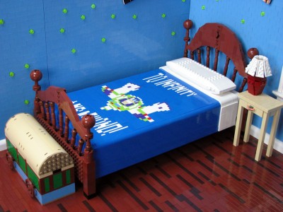 Andy’s room from Toy Story made out of Legos by Matt De Lanoy