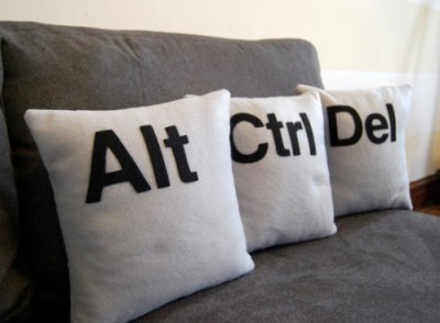 Control Alt Delete pillows