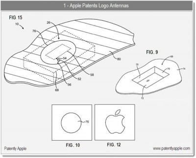 Apple logo as antenna 