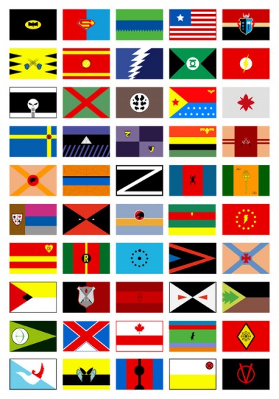 Superhero flags