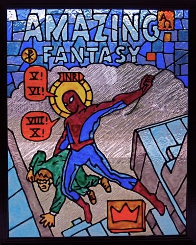 Stained Glass Comic Book Covers