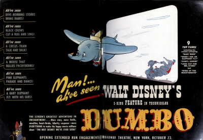 Vintage Disney Dumbo poster