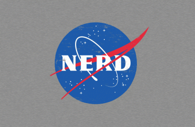 Nerd NASA logo parody t-shirt