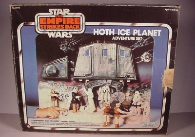 Vintage 1980 Star Wars Hoth Ice Planet playset toy & Box for 3 3/4" figures