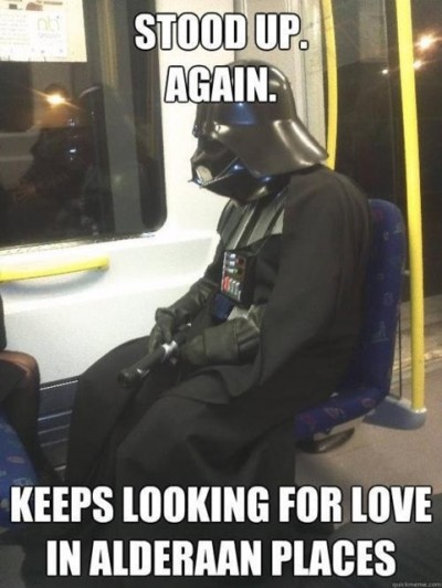 Dateless Darth Vader on a Subway