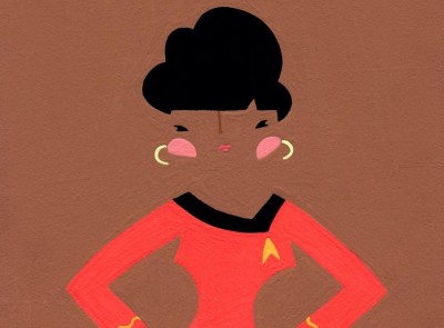 original painting of Uhura from the original series Star Trek by Lisa Penney