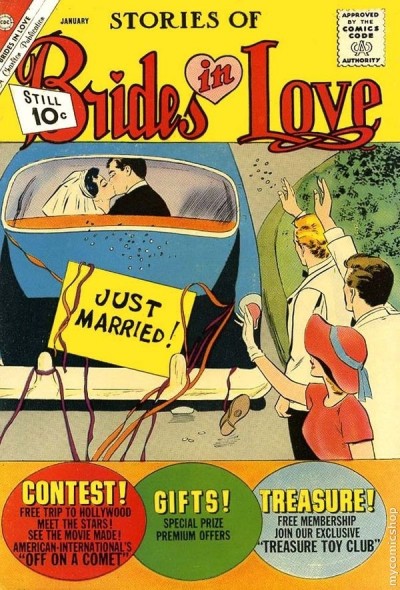 romance comic book cover from jan 1962