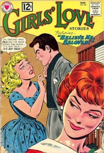 romance comic book cover from jan 1962
