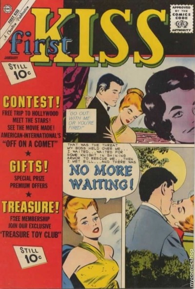 romance comic book cover from jan 1962