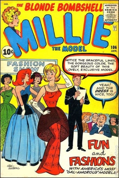 romance comic book cover from jan 1962