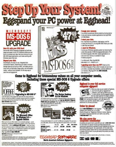 Egghead Software Stores Ad, 1993