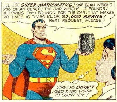 Yipes! Superman is a smart as Spock and also has x-ray vision