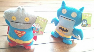 Uglydoll DC Comics Plush Babo as Superman and Ice Bat as Batman
