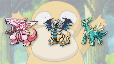 Shiny Dialga, Palkia, and Giratina