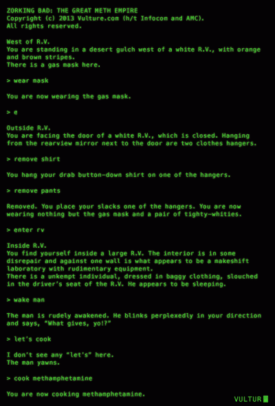 Breaking Bad text adventure 1