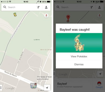 Pokemon on Google Maps